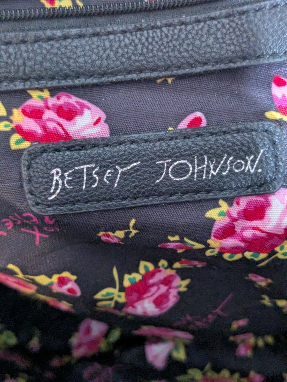 Betsey Johnson Floral Polka Dot Bow Satchel Tote Purse Handbag - Picture 4 of 7